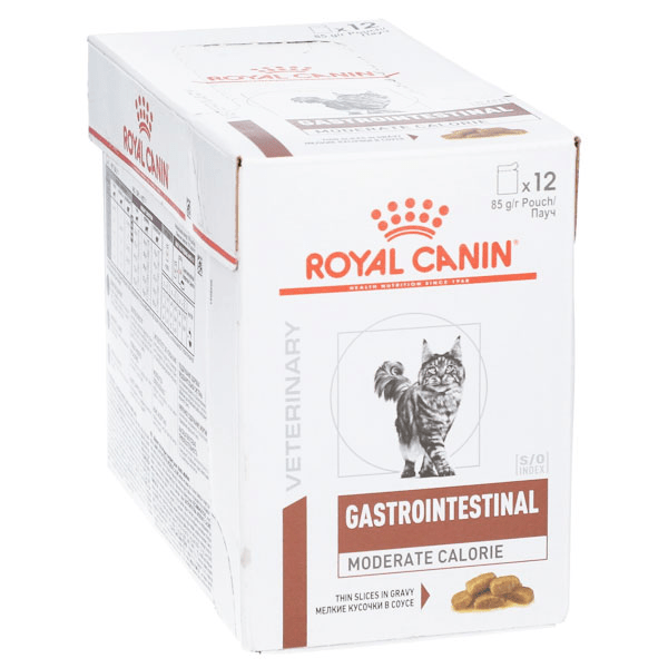 Veterinary Gastro Intestinal Chat Aliment Humide Calories Modérées 12 x 85g