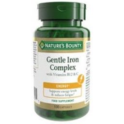 Complexe doux de la nature Bounty Hierro Con Vit C &amp B12 100 Cáps.