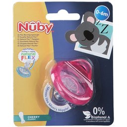 Sucette Flexible Natural Cerise 0-6 Mois (Couleur non sélectionnable)