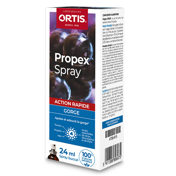 Propex Spray Gorge Apaise et Adoucit en Cas de Voies Respiratoires Irritées 24ml
