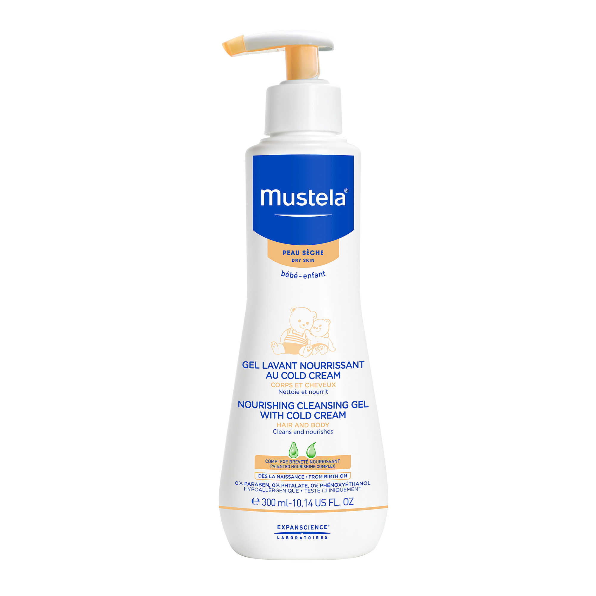 ''Peau sèche'' Gel Lavant nourrissant au Cold-Cream nutri-protecteur flacon pompe 300ml
