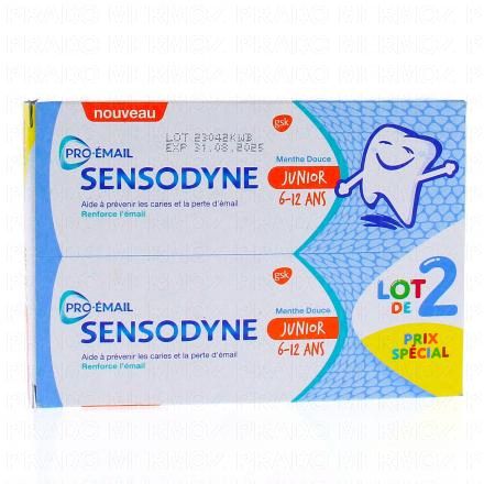 Dentifrice Pro émail Junior 6-12 ans lot de 2