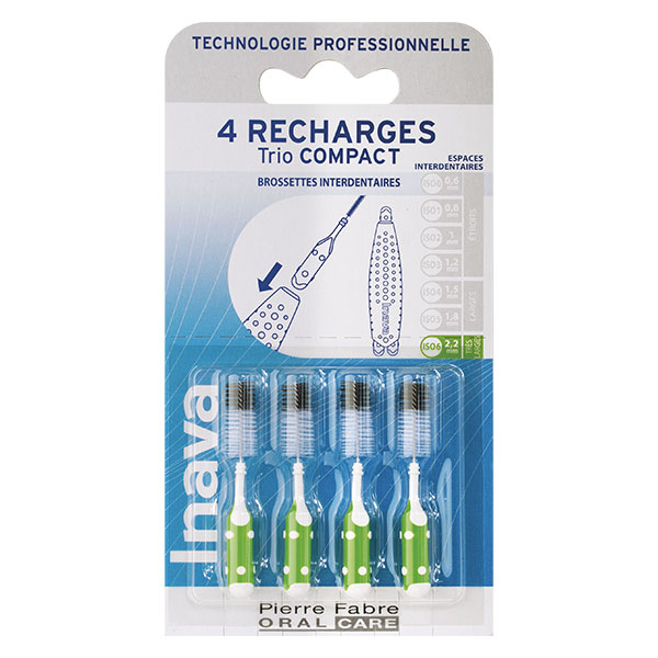 Brossettes 2.2mm Trio Compact et Flex Espaces Trés Larges 3 recharges