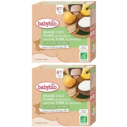 Brassé Lait DE Coco Pomme DE Nouvelle-Aquitaine Poire DE Provence dès 6 mois