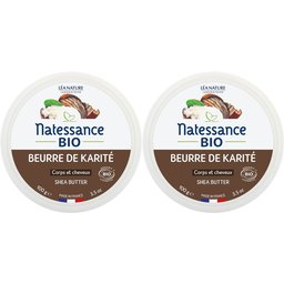Natessance Beurre de Karité Bio 100 % Pur Sans Parfum Visage Corps Cheveux