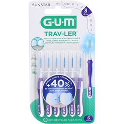 Gum® Trav-Ler® Brossettes interdentaires 1,2 mm violet