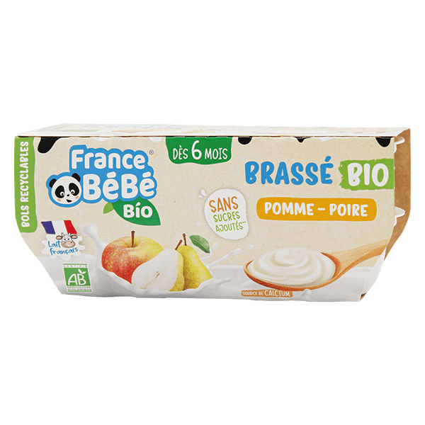 Brassés Yaourt Pomme Poire Bio 4 x 100g