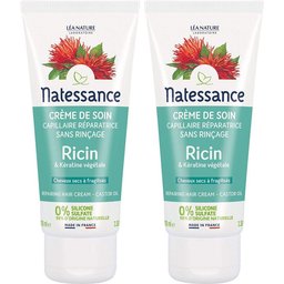 Crème Soin Sans Rinçage Ricin et Kératine Végétale Cheveux Abîmés