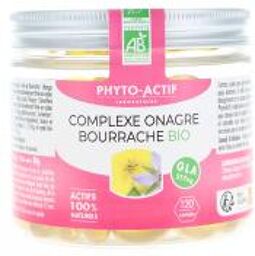 Complexe Onagre Bourrache GLA 217 mg Bio 120 Capsules - Pot 120 Capsules