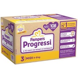 Progressi Midi Taille 3 4-9kg 108uts