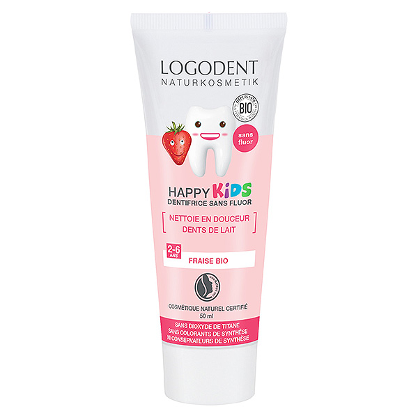 Hygiène Bucco-Dentaire Dentifrice Gel Happy Kids Fraise Bio 50ml