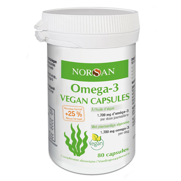 Omega-3 Vegan 1700mg Huile d'Algue 80 capsules