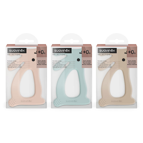 Suavinex, Wonderland, Anneaux dentition lapin (assortis beige, bleu, rose)