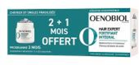 Hair Expert Fortifiant Intégral 2 Mois + 1 Mois Offert - Lot 3 x 60 comprimés