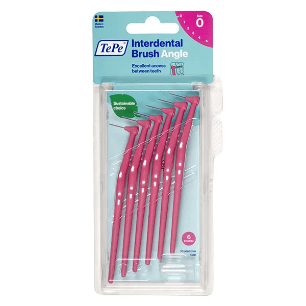 Brossettes Interdentaires Angle Rose 0.4 mm 6 brossettes