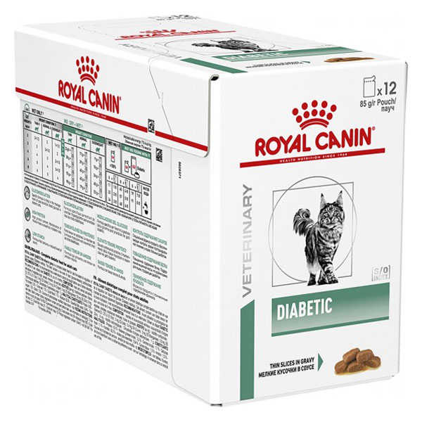Veterinary Diabetic Chat Aliment Humide 12 x 85g