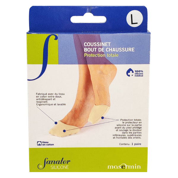 Silicone Coussinet Bout de Chaussure Taille 42-44 1 paire