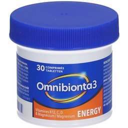 Omnibionta®3 Énergie | Comprimés multivitaminés avec vitamines B12, C et magnésium | 1 mois