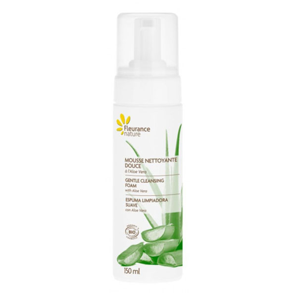 - Mousse nettoyante douce à l'Aloe Vera Bio - Flacon pompe 150ml