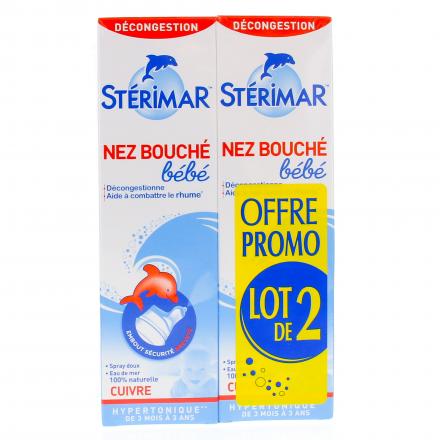 STÉRIMAR Hypertonique bébé lot de 2 flacons de 100ml