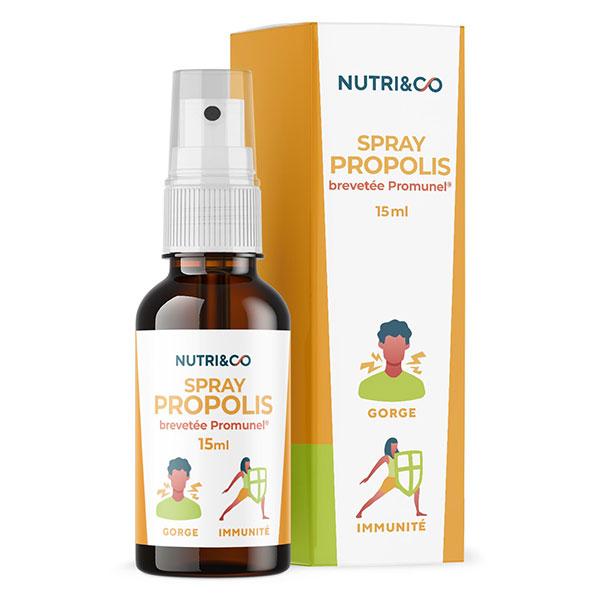 Nutri&Co Propolis Breveté en Spray Action Rapide & Efficacité Clinique - 15ml
