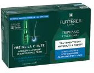 Triphasic Reactional Traitement 2en1 Pousse & Antichute 12 Ampoules - Boîte 12 ampoules de 5 ml