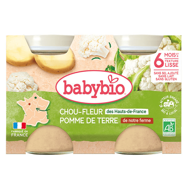 Légumes Pot Chou Fleur Pomme de Terre +6m Bio 2 x 130g