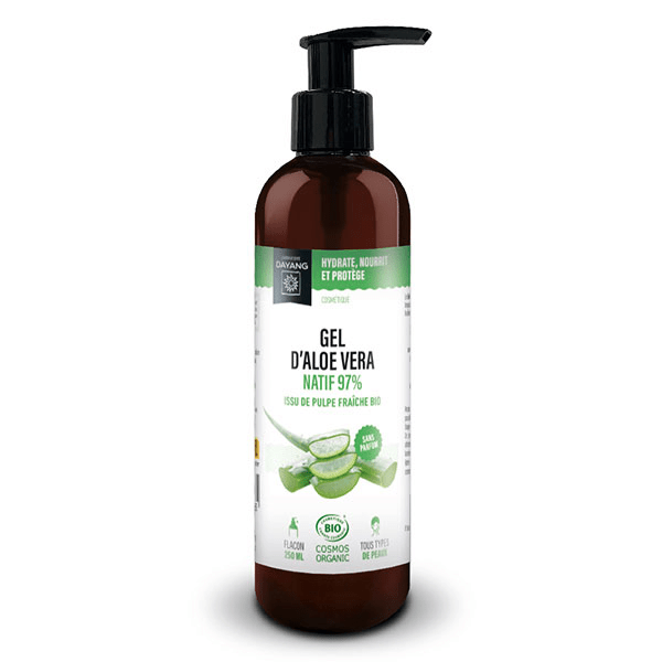 Gel d'aloe vera natif 97% BIO 250 ml