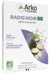Arkofluides Radis Noir Bio 20 Ampoules - Boîte 20 ampoules de 10 ml