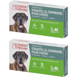 Clement Thekan Vermifuges Vers Plats Et Ronds Chien XL 2 Comprimés