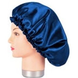 Gorro de Satén Azul Anti Frizz 1ud
