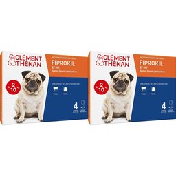 Clement Thekan Anti-Puces Anti-Tiques Chien 2-10kg 4 Pipettes