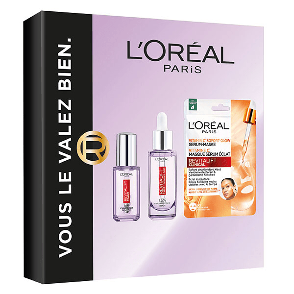 L’Oréal Paris Coffret Cadeau Soin Sérum Filler Anti-Rides + Sérum Yeux  + Masque Eclat Visage