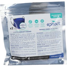 Epitact® Masques Community en Tissu Adulte 2 pièces