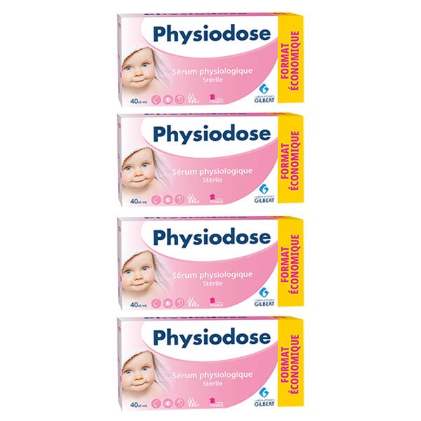 Physiodose Sérum Physiologique Stérile Lot de 4 x 40 unités