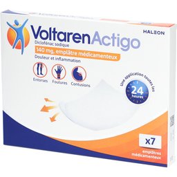 VoltarenActigo 140mg Emplâtre Médicamenteux 7 Pièces