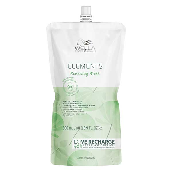 Elements Recharge Masque régénérant sans silicones pour tous cheveux 500ml