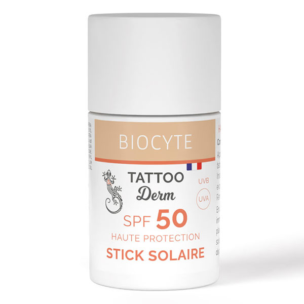 - Tatoo Derm Stick Solaire SPF50 - Haute protection solaire - Format nomade