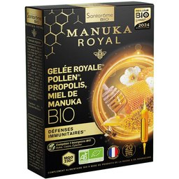 Gelée Royale Pollen Propolis Miel de Manuka Bio Ampoules