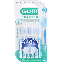 Gum® Trav-Ler® 1,6 mm bleu sapin avec capuchon