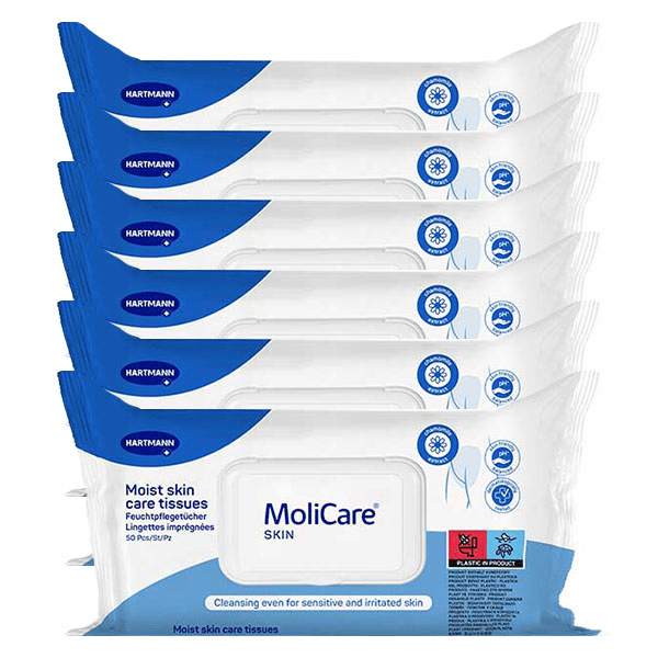 MoliCare Skin Lingettes Imprégnées 50 unités - Lot de 6