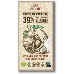 Chocolat au Lait et Noix de Coco 39% 100g