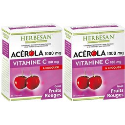 Herbesan® Acérola Vitamine C – Goût Fruits Rouges