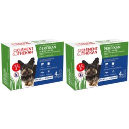 Clement Thekan Anti-Puces Anti-Tiques Chien 1,5-4kg 4 Pipettes