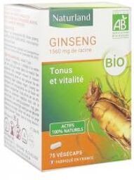Ginseng Rouge Bio - Complément Alimentaire en Gélules Végétales - Pot 75 végécaps