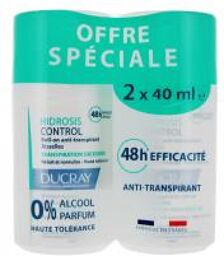Hidrosis Control Roll-On Anti-Transpirant Aisselles Transpiration Excessive Lot 2 x 40 ml - Lot 2 x 40 ml