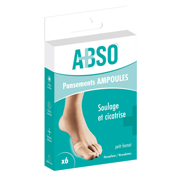 ABSO Pansements ampoules petit format - Boîte de 6