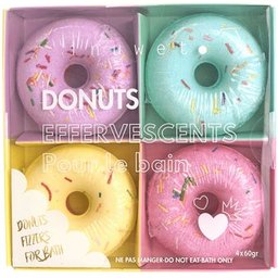 Donuts Coffret de Bombe de Bain Donuts 4x60g