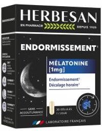 Endormissement Mélatonine 1 mg 30 Unités - Boîte 30 gélules
