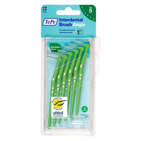 Brossette Interdentaire Angle Eco-Responsable ISO 5 - 0,8mm - 6 brossettes